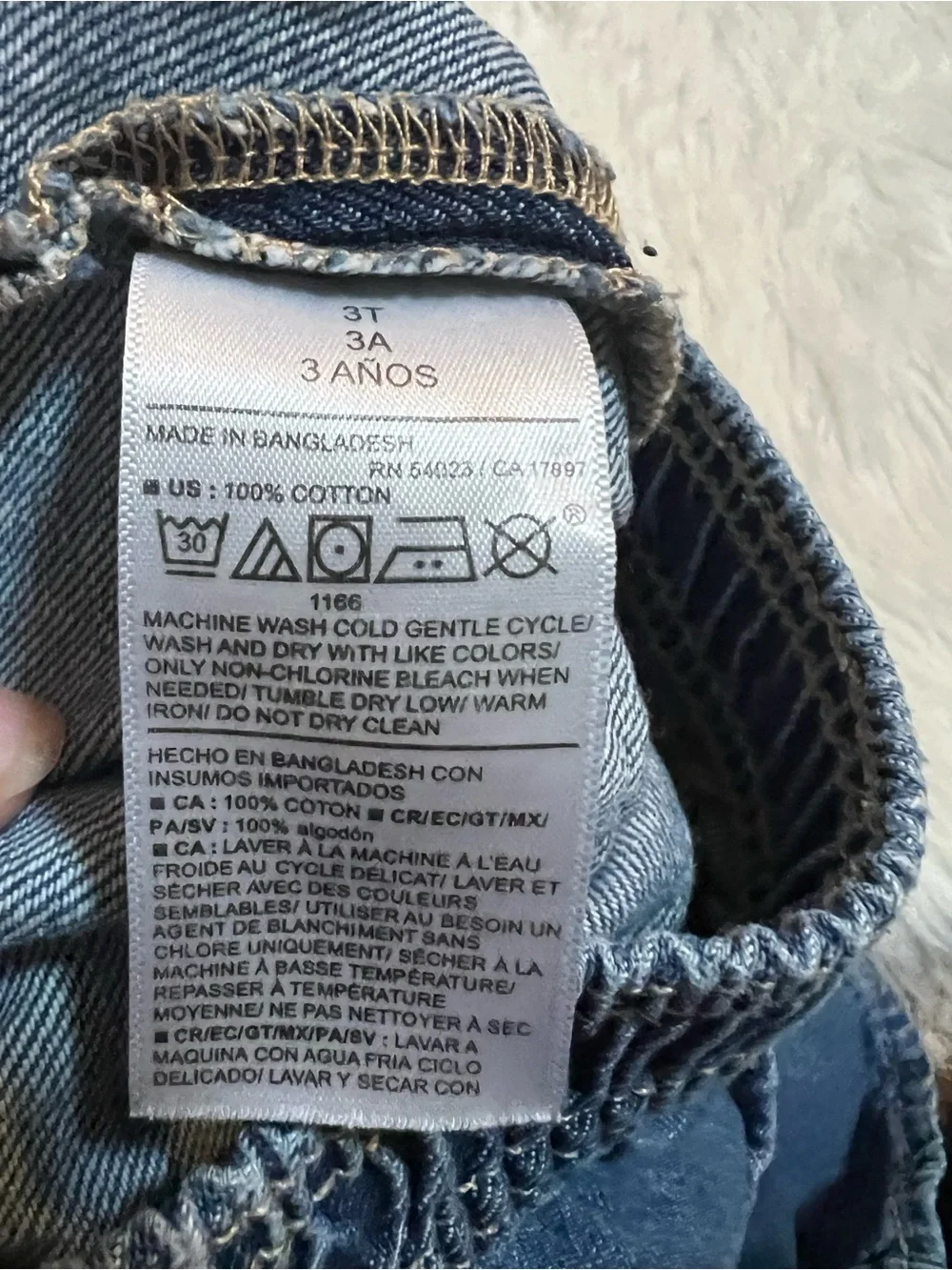 Old Navy Pull-On Baggy Wide-Leg Cargo Jeans Medium Wash 3T